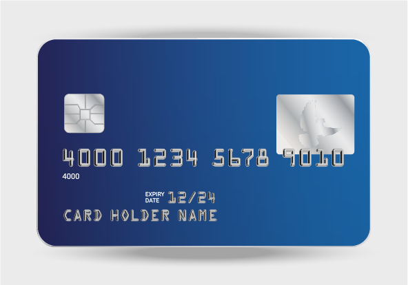 embossing credit card font
