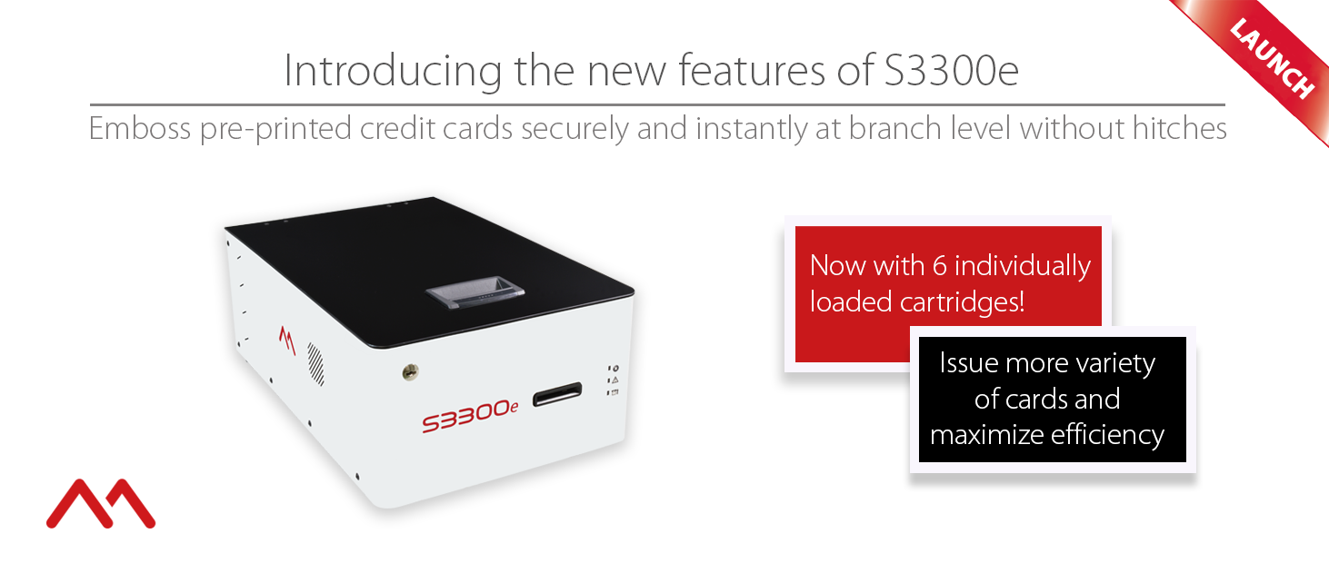 S3300e emboss pre-printed credit card