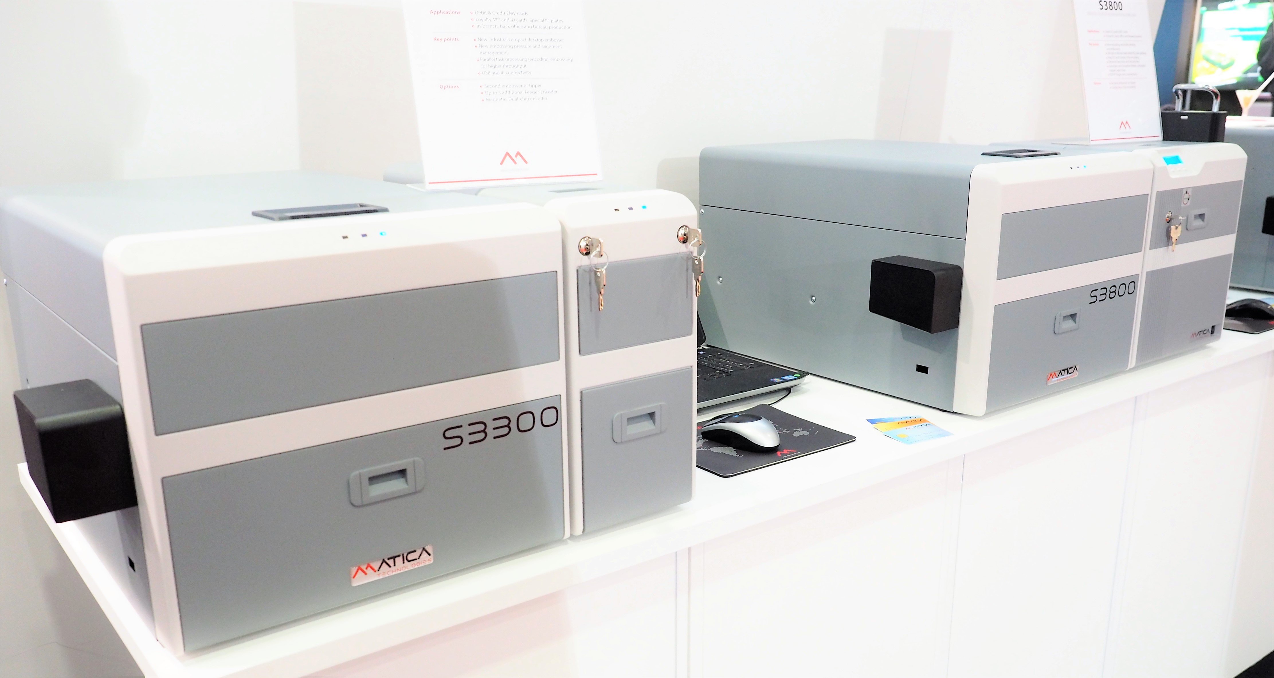Combined Desktop Emboser with retransfer card printer