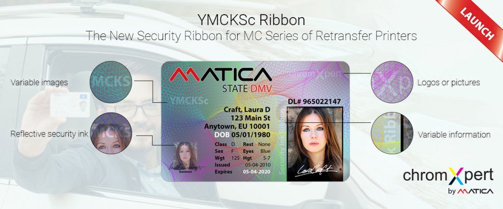 YMCKSs Security Ribbon for MC Series of retransfer printers